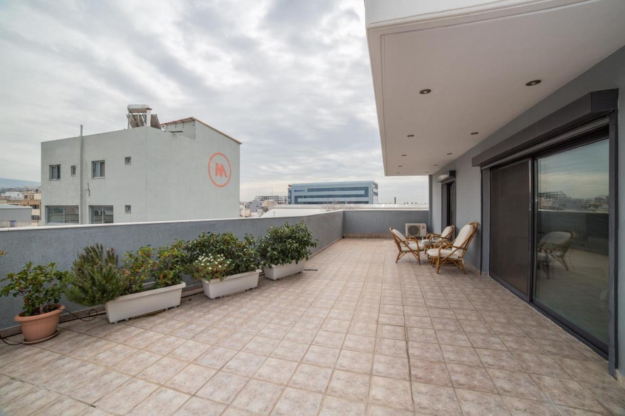Spacious Modern Apartments With Great Rooftop View Atény Exteriér fotografie